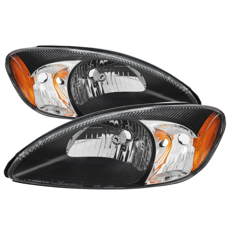 xTune Ford Taurus 2000-2007 Crystal Headlights Black HD-JH-FTA00-AM-BK