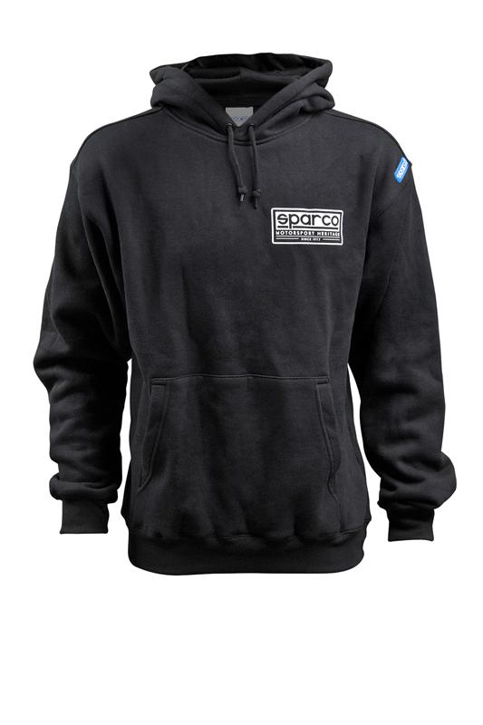 Sparco Sweatshirt Hooded Heritage Blk Lr