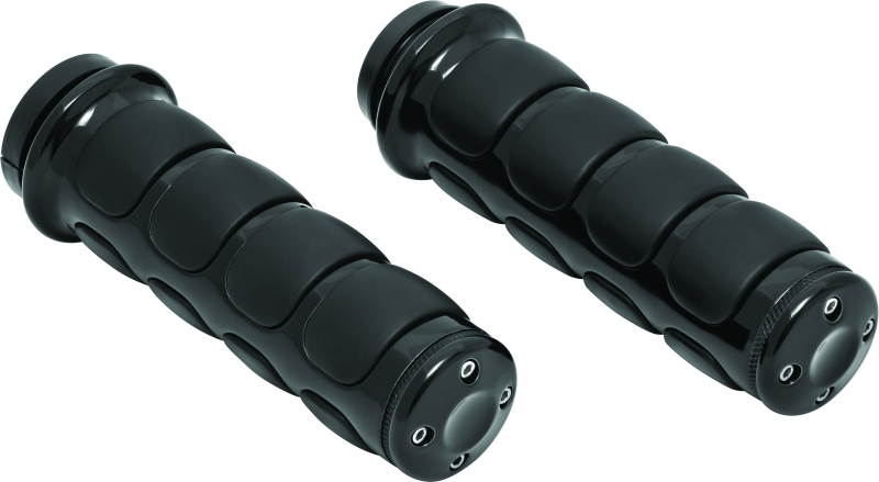 Kuryakyn Premium ISO Grips Without Throttle Boss Throttle-By -Wire Black
