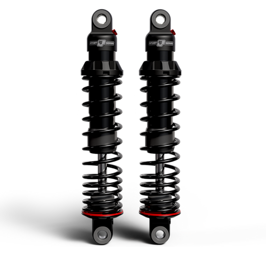 Progressive 91-05 Harley-Davidson Dyna 494 Series Shocks 14.0in Bushing - Black