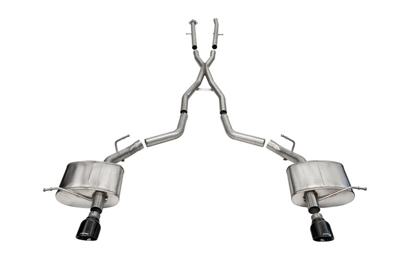 Corsa 2011-2025 Dodge Durango Xtreme 2.5in Cat-Back Dual Rear Exit w/ Single 4.5in Black PVD Tips