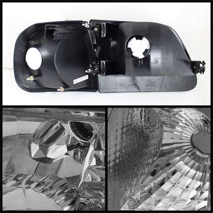 xTune Ford F150 97-03 / Expedition 97-02 Crystal Headlights w/Corner Chrome HD-JH-FF15097-SET-AM-C