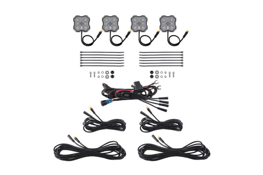 Diode Dynamics Rock Light - Amber/White - M8 4-Pack