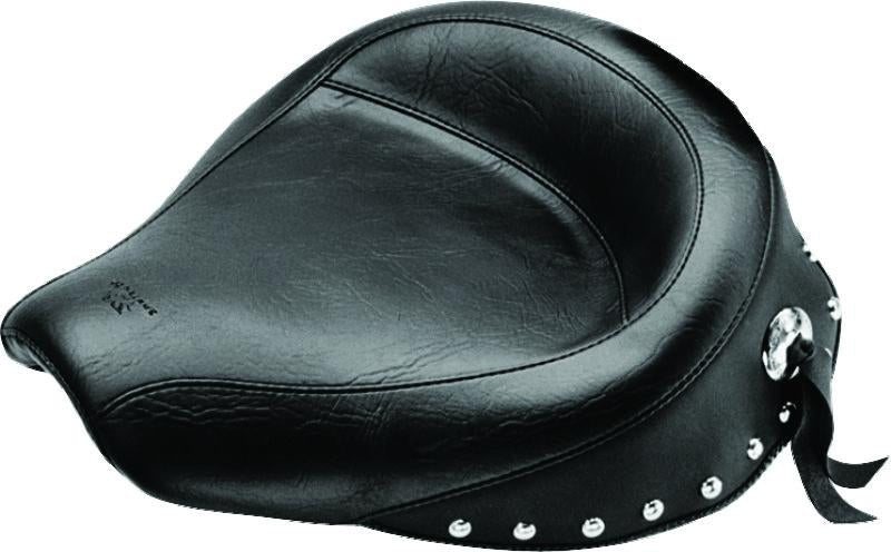 Mustang 58-84 Harley FX/FL Wide Touring Solo Seat w/Studs- Black