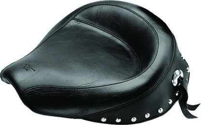 Mustang 58-84 Harley FX/FL Wide Touring Solo Seat w/Studs- Black