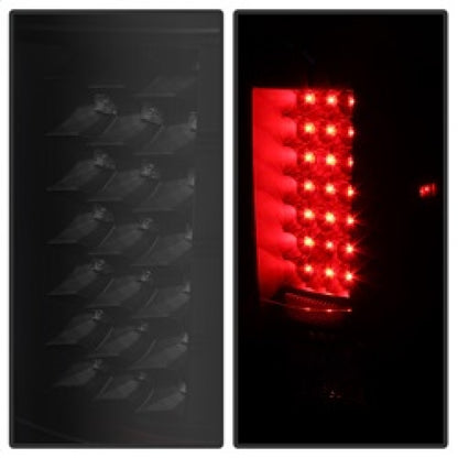 xTune Chevy Silverado 07-13 LED Tail Lights Black Smoke ALT-JH-CS07-LED-BKSM