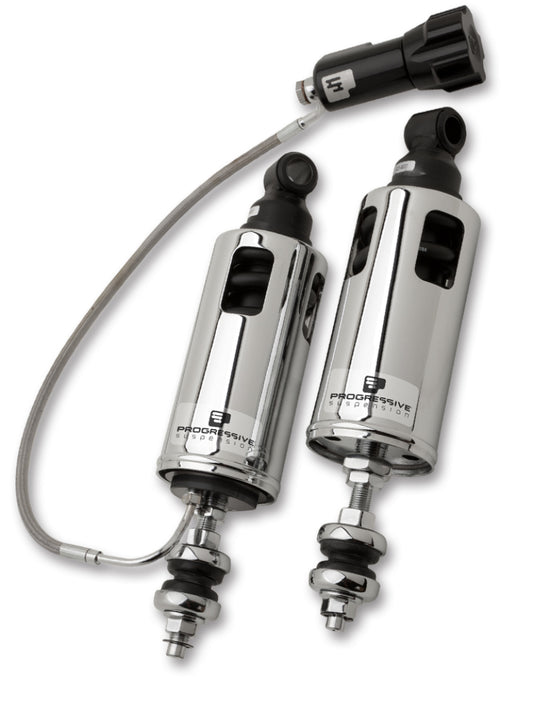 Progressive 00-17 Harley-Davidson Softail 422 Series Shocks w/RAP - Chrome