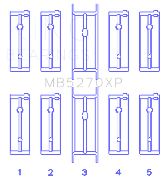 King Engine Bearings 03-05 Dodge Neon SRT4 2.4L Performance Main Bearing Set - Size STD