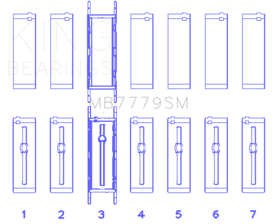 King Engine Bearings BMW B58B30A Main Bearing Set