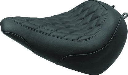Mustang 18-21 Harley Street Bob Wide Tripper Passenger Seat Diamond Stitch - Black