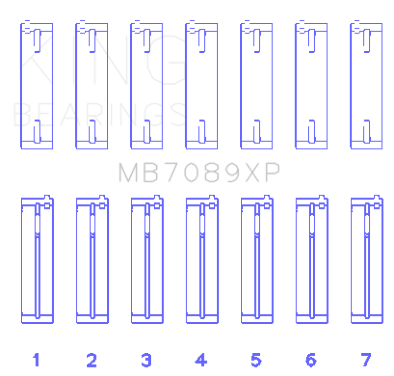King Engine Bearings Volkswagen VR6 2.8L Performance Main Bearing Set - Size STD