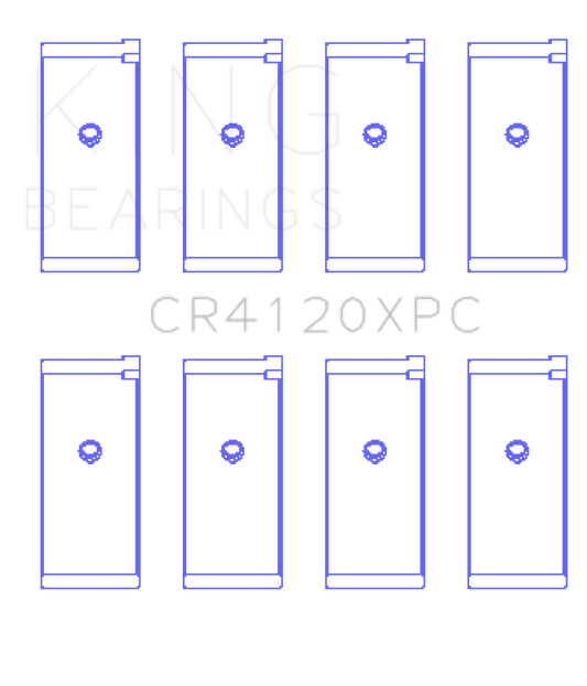 King Engine Bearings Mitsubishi 4G63/4G64 Coated Connecting Rod Bearing Set of 4 - Size +.026mm