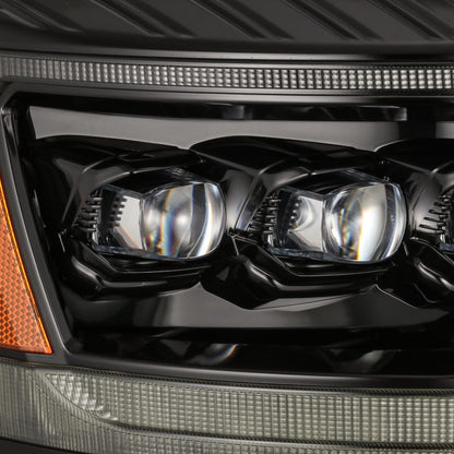 AlphaRex 06-08 Ram 1500HD NOVA LED Proj Headlights Plank Style Alpha Blk w/Seq Signal/DRL/Amber LED