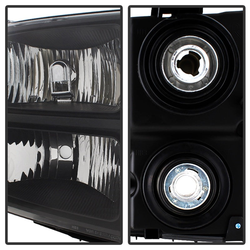 xTune GMC Sierra 07-13 Crystal Headlights Black HD-JH-GSIE07-AM-BK