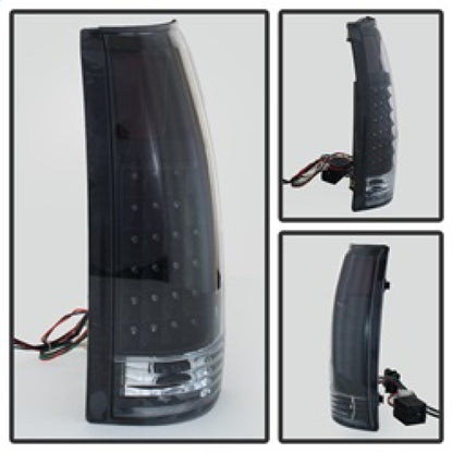 xTune Yukon Denali 99-00 LED Tail Lights Black ALT-JH-CCK88-LED-BK