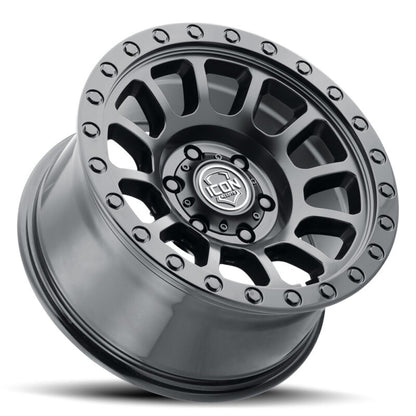 ICON Hulse 17 X 8.5 / 6 X 5.5 / 25mm Offset / 5.75in BS Double Black