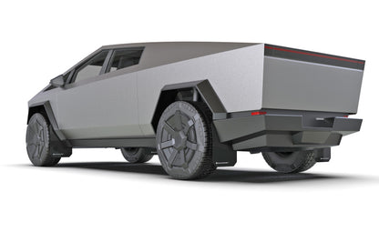 Rally Armor 24-25 Tesla Cybertruck Black UR Mud Flap Metallic Black Logo