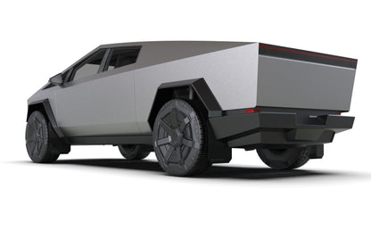 Rally Armor 24-25 Tesla Cybertruck Black UR Mud Flap Metallic Black Logo