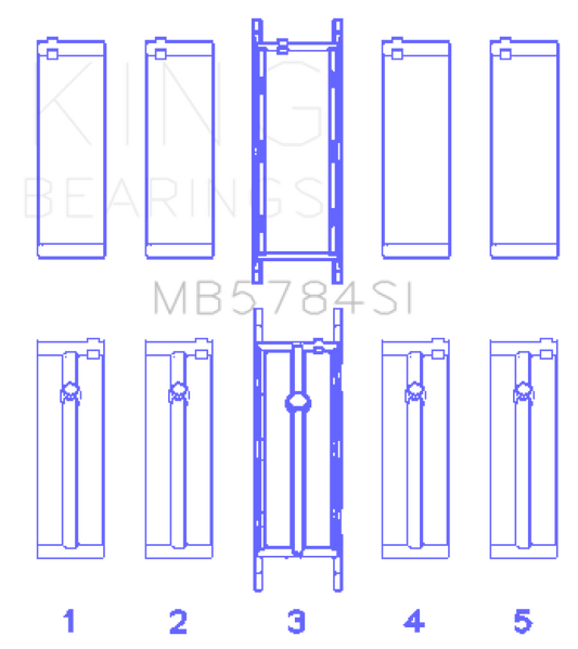 King Engine Bearings BMW N20/B20 Crankshaft Main Bearings