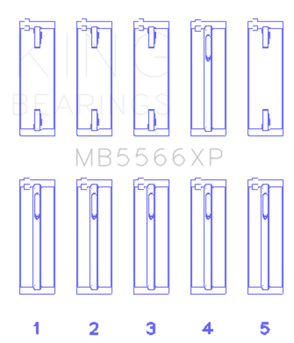 King Engine Bearings Audi A4 1.8L AEB Performance Main Bearing Set - Size STD
