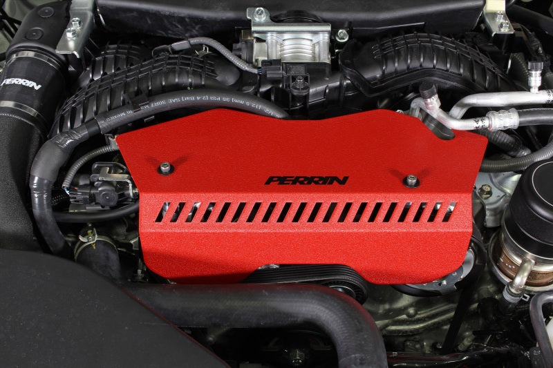 PERRIN 22-25 Subaru WRX Pulley Cover - Red (TALL - For Use w/o PERRIN AOS)