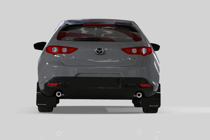 Rally Armor 19-25 Mazda3 Hatchback Red UR Mud Flap w/White Logo
