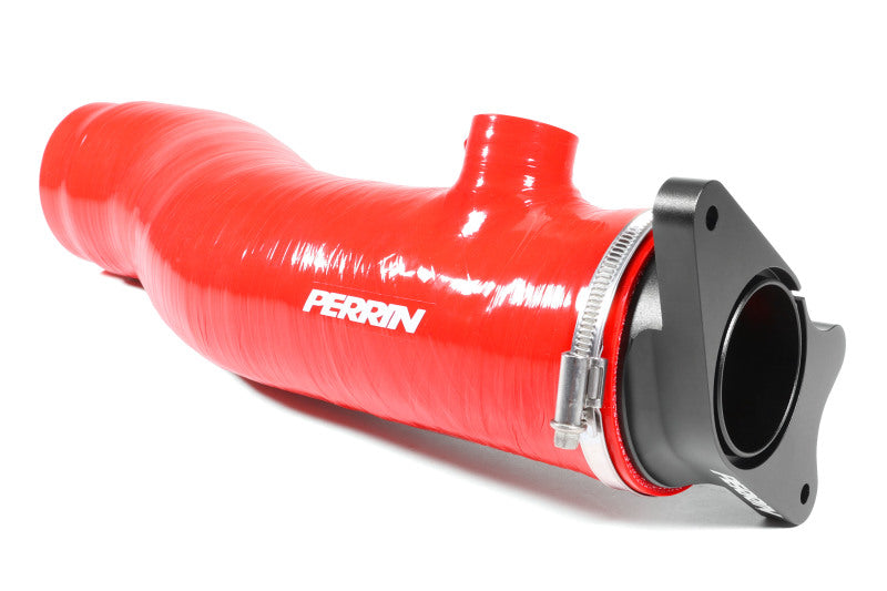 PERRIN 22-24 Subaru WRX / 20-25 LGT & OBXT Turbo Inlet Hose w/Turbo Adapter Flange (Long) - Red