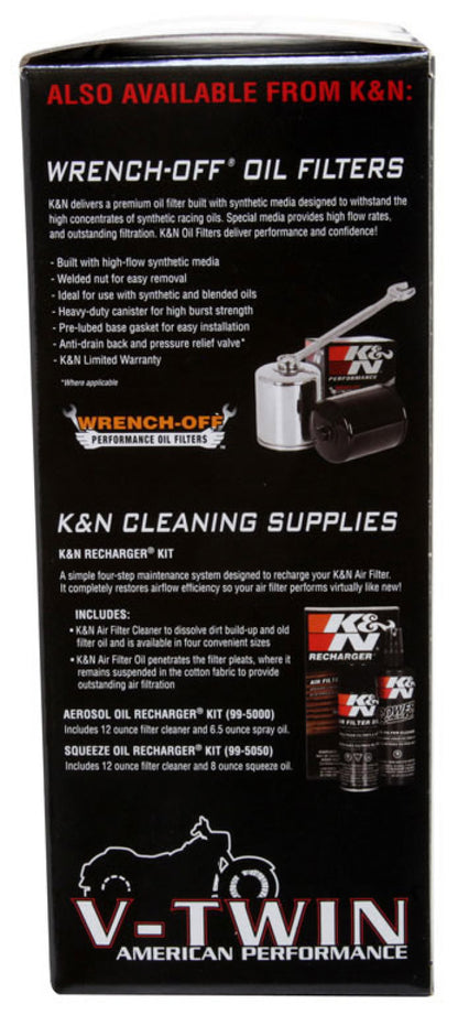 K&N 12-16 Harley-Davidson XL 883/1200 Drop In Air Filter
