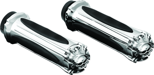Kuryakyn Zombie Grips Without Throttle Boss Throttle-By-Wire Chrome