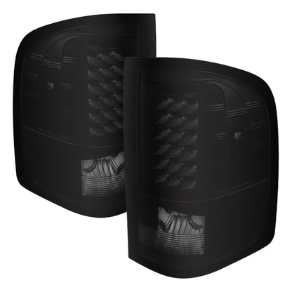 xTune Chevy Silverado 07-13 LED Tail Lights Black Smoke ALT-JH-CS07-LED-BKSM