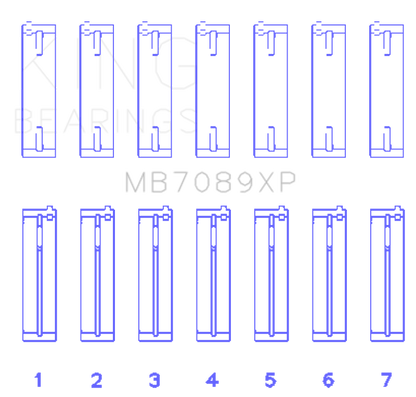King Engine Bearings Volkswagen VR6 2.8L Performance Main Bearing Set - Size STD