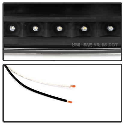 xTune Ford F150 97-03 Crystal Headlights w/ Clear LED Corners Black HD-ON-FF15097-LED-SET-BK