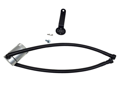 J&amp;L 20-26 Chevy Silverado/GMC Sierra 2500/3500 6.6L Drivers Side Oil Separator 3.0 - Clear Anodi
