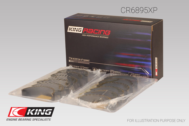 King Ford Ecoboost 3.5L V6 pMaxBlack Coated Connecting Rod Bearing Set - Size +0.25mm