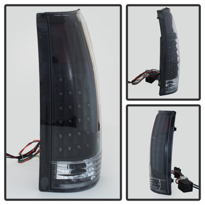 xTune Yukon Denali 99-00 LED Tail Lights Black ALT-JH-CCK88-LED-BK