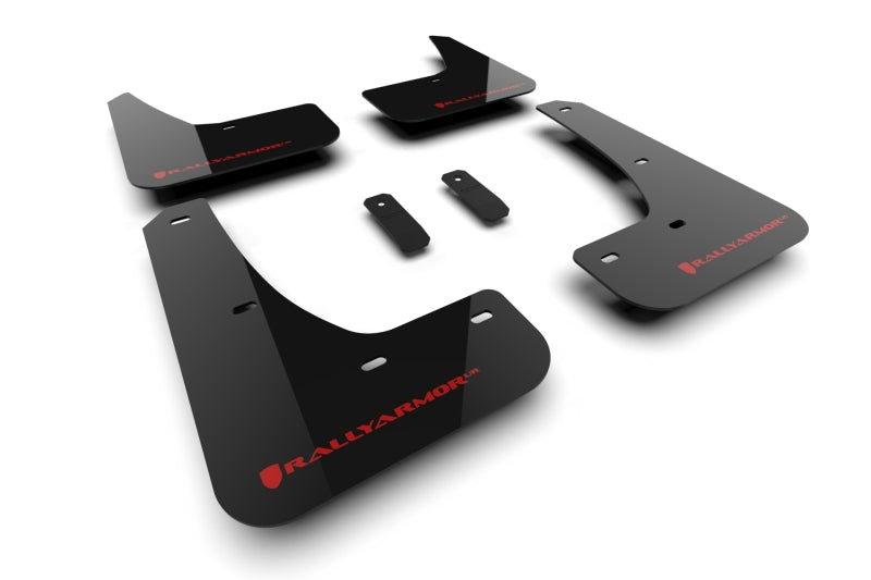 Rally Armor 24-25 Tesla Model 3 Highland Black UR Mud Flap Red Logo