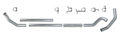 Diamond Eye KIT 4in Turbo Back MFLR RPLCMENT PIPE SGL AL: 98.5 - 02 DODGE CUMMINS 5.9L
