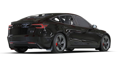 Rally Armor 24-25 Tesla Model 3 Highland Black UR Mud Flap Red Logo