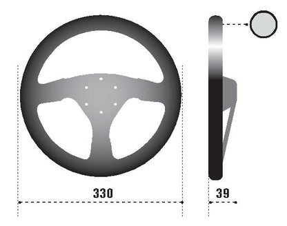 Sparco Steering Wheel 323 Suede Black