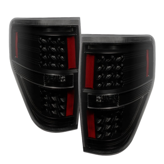 xTune Ford F150 09-14 LED Tail Lights Black Smoke ALT-JH-FF15009-LED-BSM