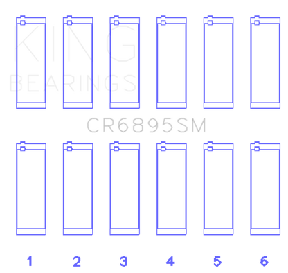 King Engine Bearings Ford EcoBoost 3.5L/3.7L V6 (.781 Width) Performance Rod Bearing Set - Size STD