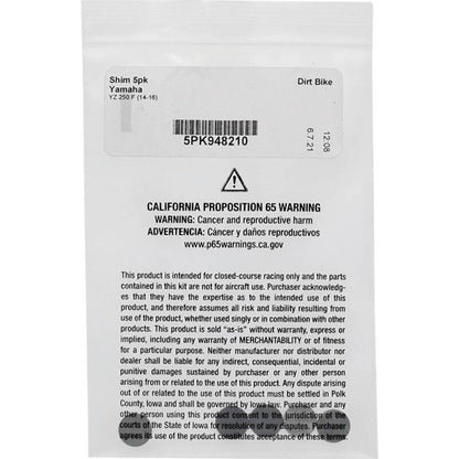 Hot Cams Shim Kits 2.100mm Thickness - 5 Pack