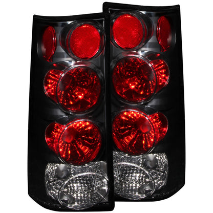 ANZO 1996-2002 GMC Savana Taillights Black