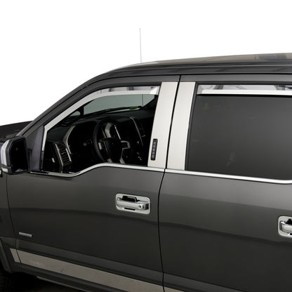 Putco 17-20 Ford SuperDuty - Crew Cab (Set of 4) Element Chrome Window Visors