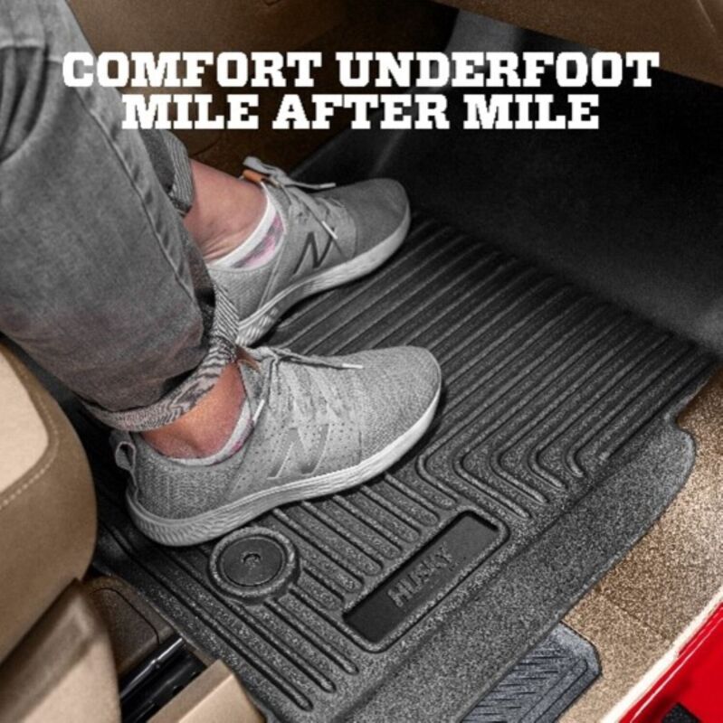 Husky Liners 19 Dodge Ram 1500 Quad Cab Weatherbeater Black Front & 2nd Seat Floor Liners