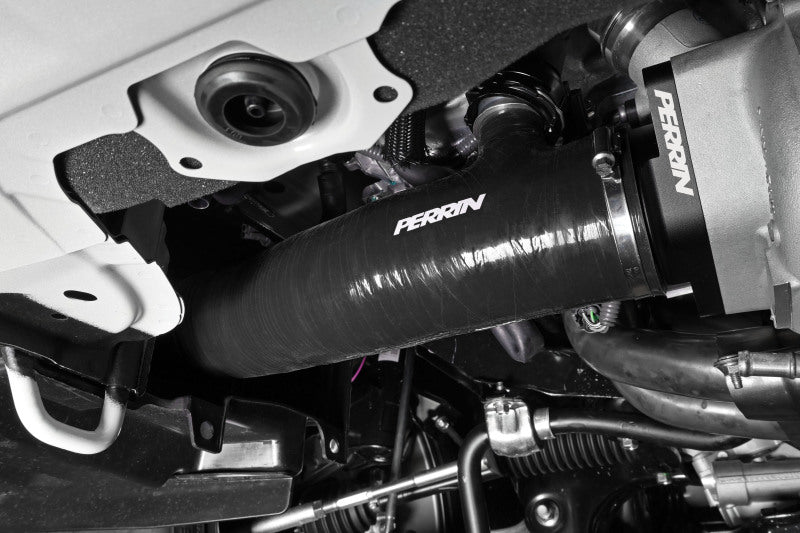 PERRIN 22-24 Subaru WRX / 20-25 LGT & OBXT Turbo Inlet Hose w/Turbo Adapter Flange (Long) - Black