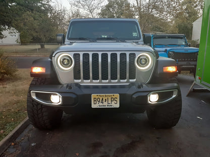 Oracle Oculus Bi-LED Projector Headlights for Jeep JL/Gladiator JT - Matte Blk - 5500K