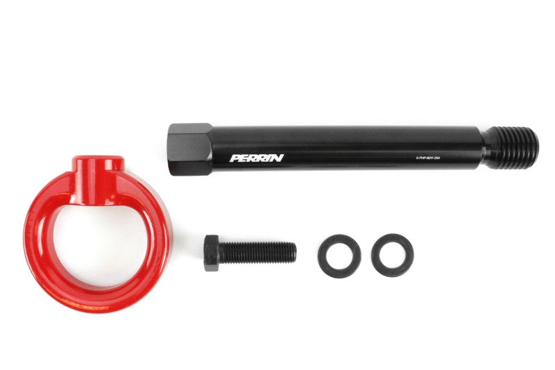 PERRIN 17-21 Honda Civic Si/Type R/Touring/Hatchback Tow Hook Kit Rear - Red