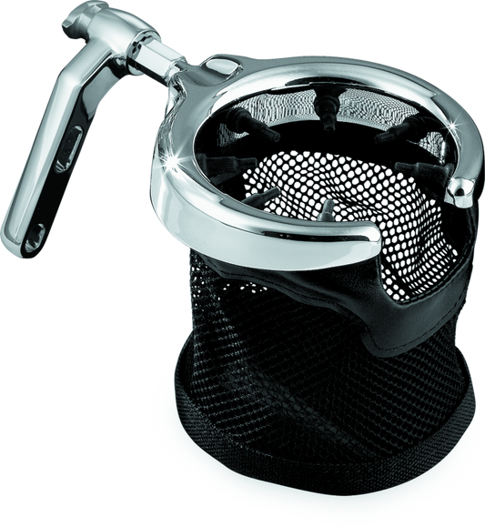 Kuryakyn Drink Holder Mesh Basket with Perch Mount Universal Chrome