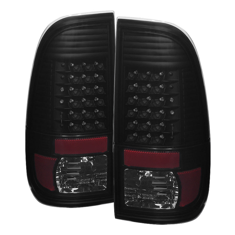 xTune Ford Super Duty 08-15 LED Tail Lights Black Smoke ALT-JH-FS08-LED-BKSM